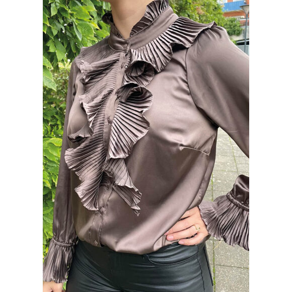 In Front skjorte lys brun - Skjorter til kvinder - IN FRONT