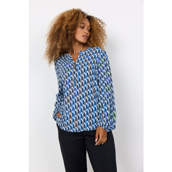 Soyaconcept  - Soyaconcept bluse blå mix