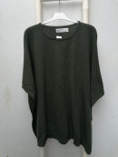 Mathlau Poncho mørk grøn - Overdele til Plus size - Mathlau