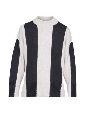 Sisters Point strik sort/creme - Lækre striktrøjer til kvinder - Sisters Point