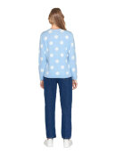 Signature strik lyseblå prikket - Lækre striktrøjer til kvinder - Signature