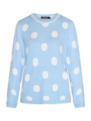 Signature strik lyseblå prikket - Lækre striktrøjer til kvinder - Signature