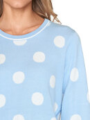 Signature strik lyseblå prikket - Lækre striktrøjer til kvinder - Signature