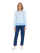 Signature strik lyseblå/off - Lækre striktrøjer til kvinder - Signature