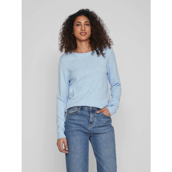 Vila strik lyseblå - Lækre striktrøjer til kvinder - VILA