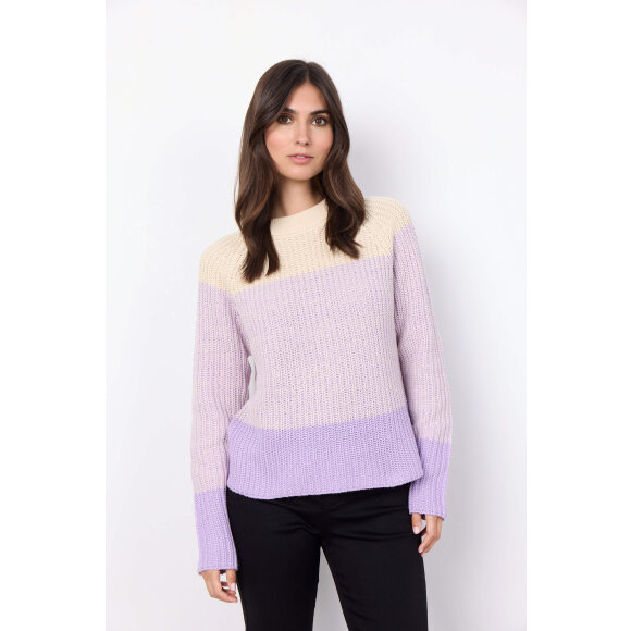 Soyaconcept Strik lys lilla/creme - Lækre striktrøjer til kvinder - Soyaconcept 