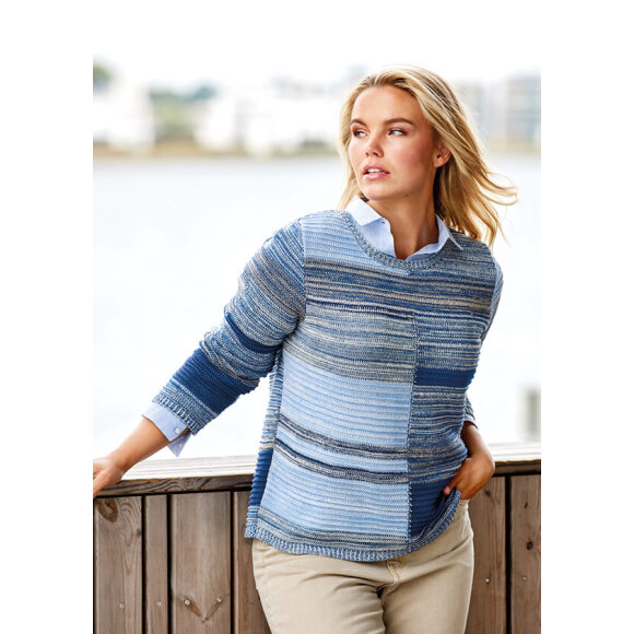 Skovhuus strik blå mix - Lækre striktrøjer til kvinder - Skovhuus
