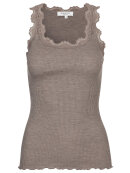 Rosemunde top lys brun - Toppe til dame - Sommertoppe mm. - Rosemunde