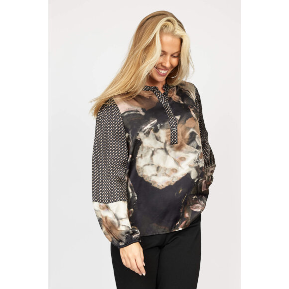 2-Biz bluse sand mix - Dame - Bluser - 2-Biz