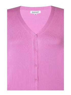 Zhenzi cardigan pink - Overdele til Plus size - Zhenzi