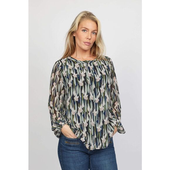 2-BIZ Skjorte Rosa/Grøn mix - Skjorter til kvinder - 2-Biz 2-BIZ Skjorte Rosa/Grøn mix - Skjorter til kvinder - 2-Biz