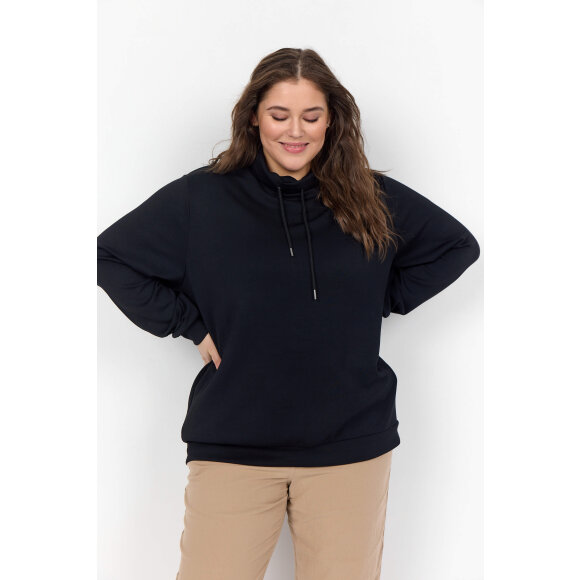 Wasabiconcept Sweatshirt Sort - Overdele til Plus size - Wasabiconcept