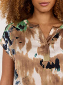 Soyaconcept  - Soyaconcept bluse camel/grøn