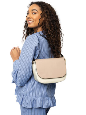 Re:Designed taske Febe - Taupe/Hvid - Tasker & Punge - Re:designed