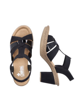 Rieker sandal sort - Dame - Sandaler - Rieker