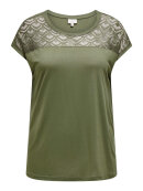 Only Carmakoma T-shirt ARMY - Overdele til Plus size - ONLY CarmaKoma
