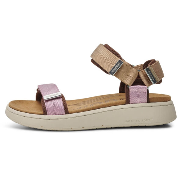 Woden Sandal Line rose/multi - Dame - Sandaler - Woden