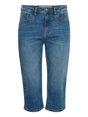 PULZ Jeans - Pulz Jeans Buks Capri mellem blå