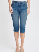 Pulz Jeans Buks Capri mellem blå - Dame - Bukser  - PULZ Jeans