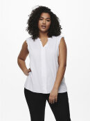 Only Carmakoma top HVID - Overdele til Plus size - ONLY CarmaKoma