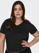 Only Carmakoma t-shirt sort - Overdele til Plus size - ONLY CarmaKoma