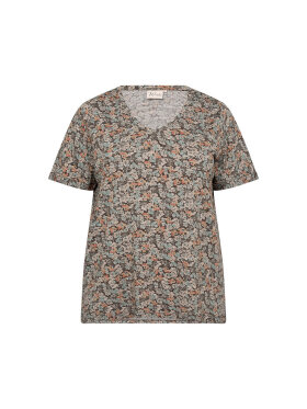 Wasabiconcept T-shirt Turkis blomstre - Overdele til Plus size - Wasabiconcept