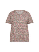 Wasabi T-shirt blomstret - Overdele til Plus size - Wasabiconcept