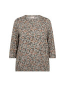 Wasabiconcept - Wasabi Bluse Turkis blomstret
