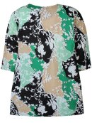 Zhenzi Bluse grøn mix - Overdele til Plus size - Zhenzi