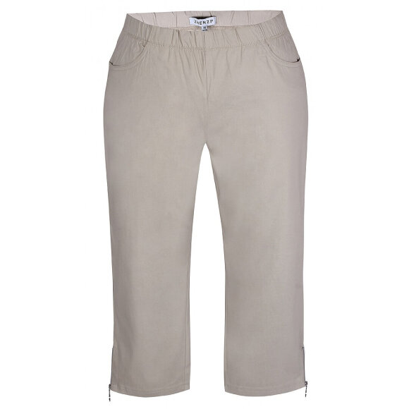 Zhenzi Bengalin buks - sand - Plus size bukser til kvinder - Zhenzi