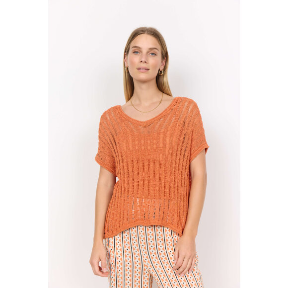 Soyaconcept strik bluse orange - Dame - Bluser - Soyaconcept 