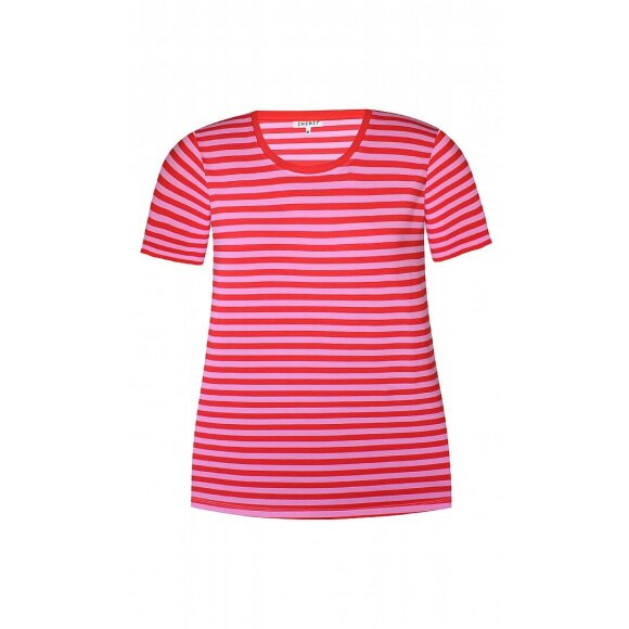 Zhenzi T-shirt rød stribet - Overdele til Plus size - Zhenzi