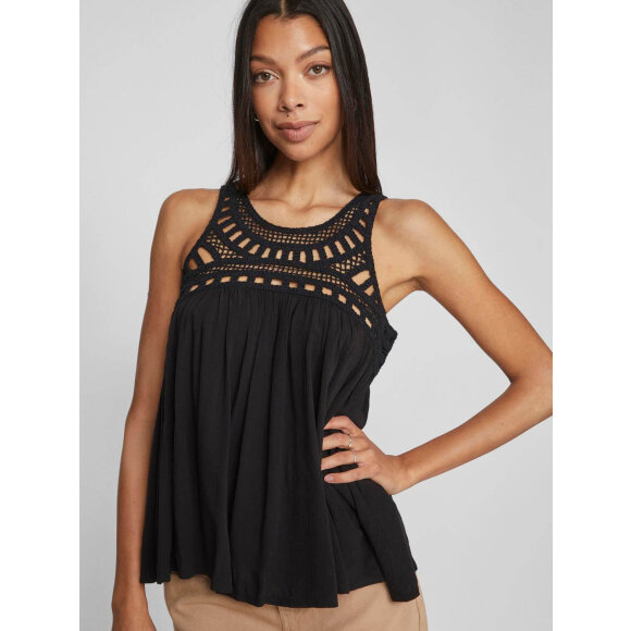 Vila Top sort - Toppe til dame - Sommertoppe mm. - VILA