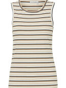 Fransa Top camel/sort - Toppe til dame - Sommertoppe mm. - FRANSA