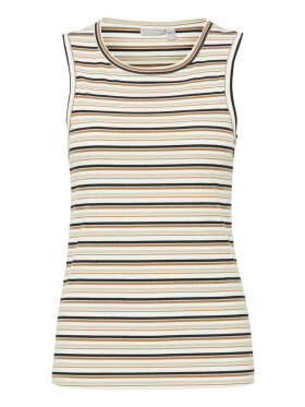 Fransa Top camel/sort - Toppe til dame - Sommertoppe mm. - FRANSA