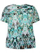Zhenzi bluse grøn mix - Overdele til Plus size - Zhenzi