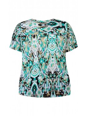 Zhenzi bluse grøn mix - Overdele til Plus size - Zhenzi