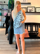 Fransa Top Lyseblå/navy - Toppe til dame - Sommertoppe mm. - FRANSA