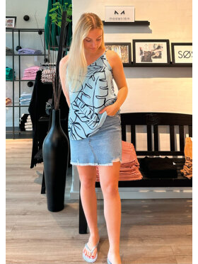 Fransa Top Lyseblå/navy - Toppe til dame - Sommertoppe mm. - FRANSA