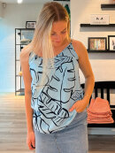 Fransa Top Lyseblå/navy - Toppe til dame - Sommertoppe mm. - FRANSA