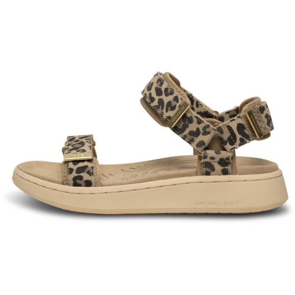 Woden sandal Line Leopard - Dame - Sandaler - Woden
