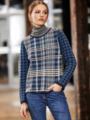 Skovhuus Strik Ternet Blå - Lækre striktrøjer til kvinder - Skovhuus