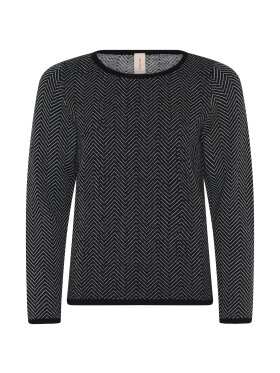 Skovhuus Strik Sort/Hvid - Lækre striktrøjer til kvinder - Skovhuus