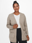 Only Carmakoma Cardigan Sand - Overdele til Plus size - ONLY CarmaKoma