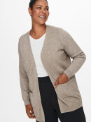 Only Carmakoma Cardigan Sand - Overdele til Plus size - ONLY CarmaKoma