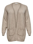 Only Carmakoma Cardigan Sand - Overdele til Plus size - ONLY CarmaKoma