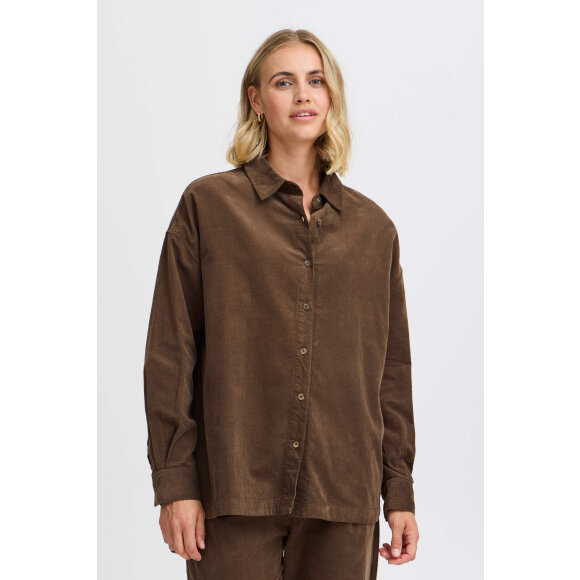 Fransa Skjorte Brun - Skjorter til kvinder - FRANSA