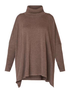 Signature Poncho Brun - Striktrøjer til kvinder - Signature