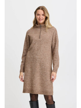 FRANSA - Fransa Strik Kjole Brun FRANSA - Fransa Strik Kjole Brun