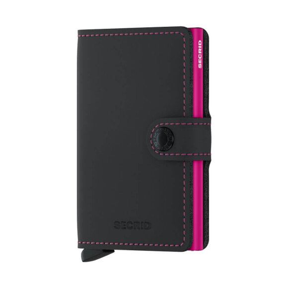 Secrid miniwallet sort/fuchsia - Tasker & Punge - Secrid